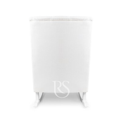 Schommelstoel Royal Rocker snow white, witte poten