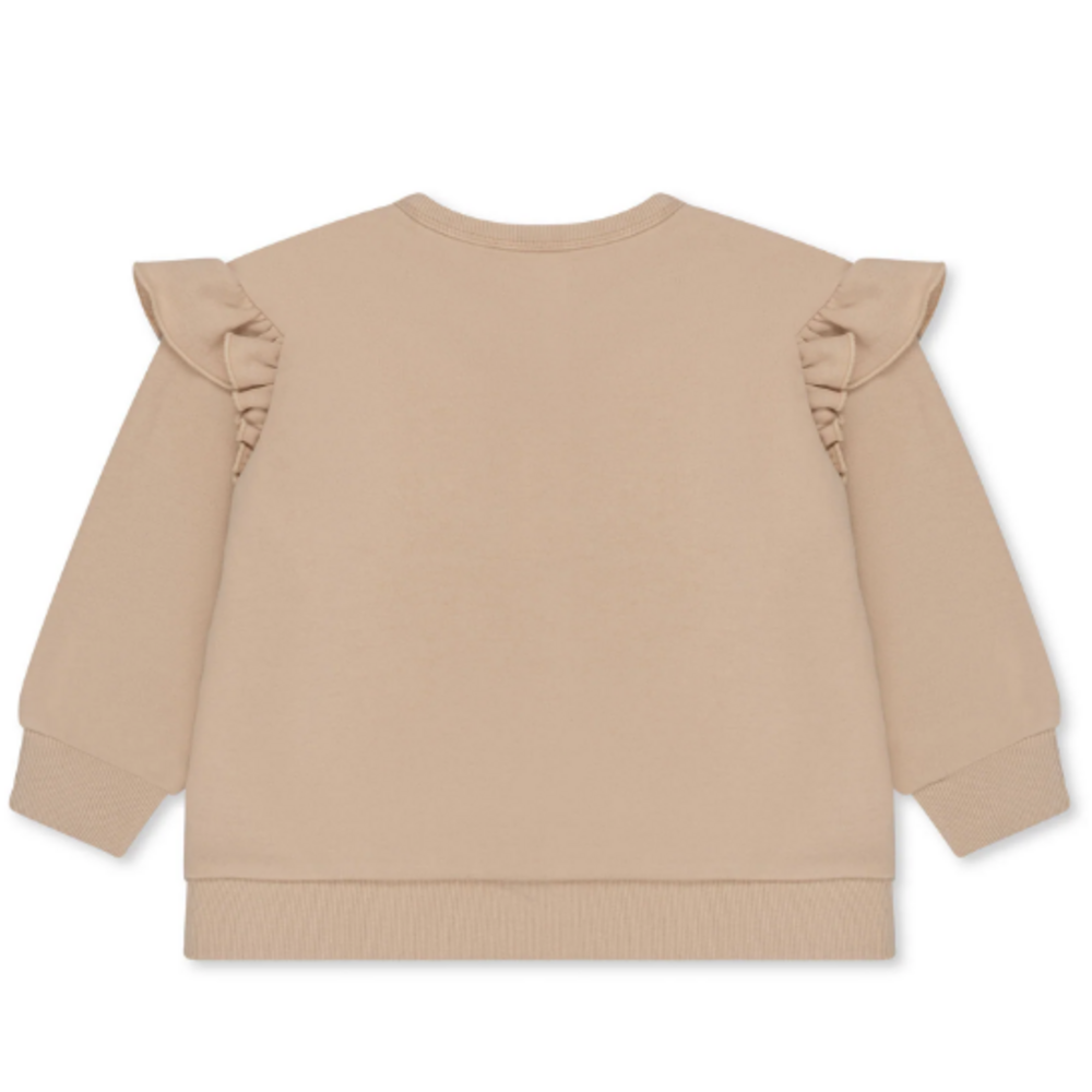 Lou sequin frill sweat shirt smoke gray