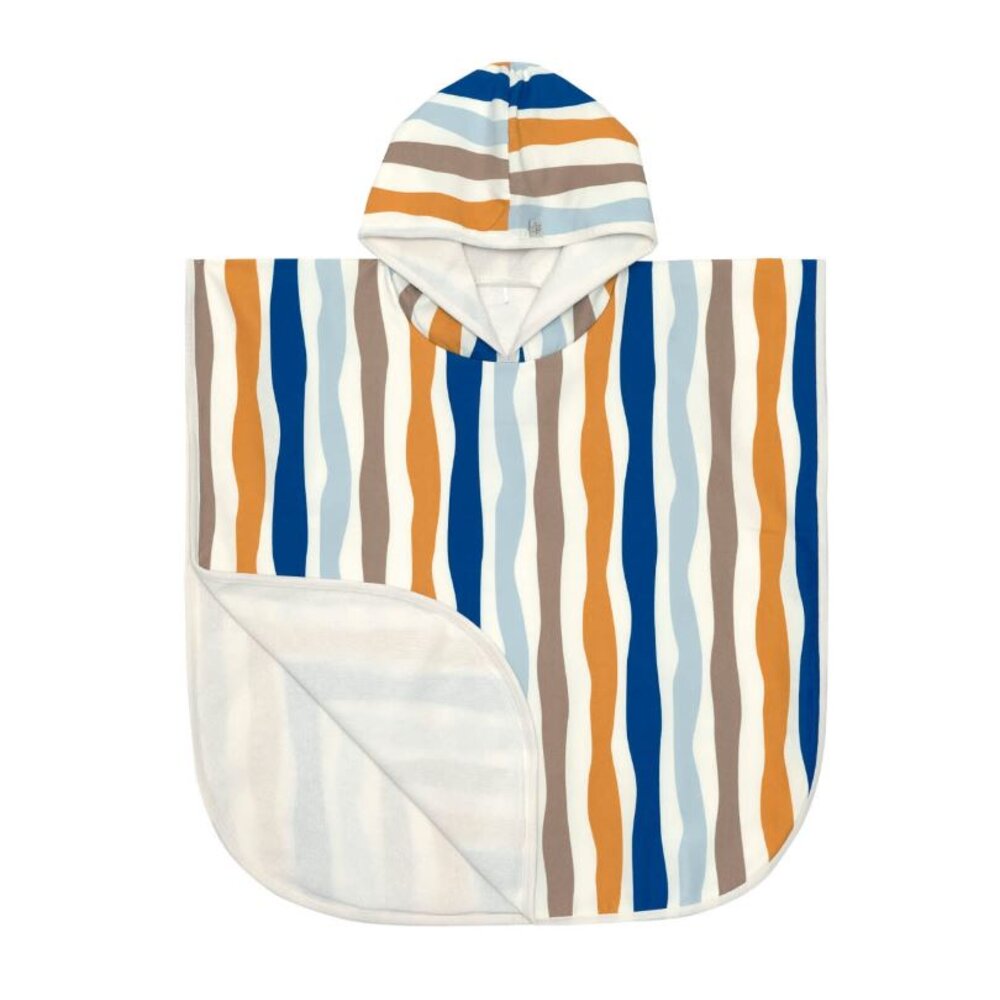 Splash & Fun Beach Poncho Waves blue/nature
