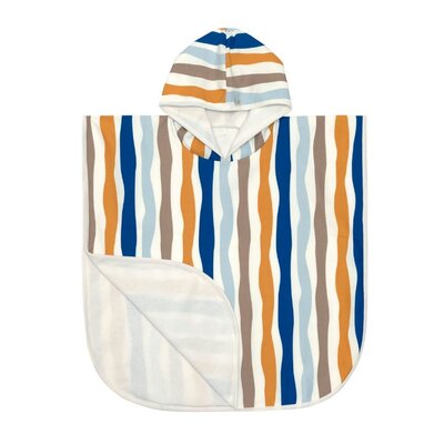 Splash & Fun Beach Poncho Waves blue/nature