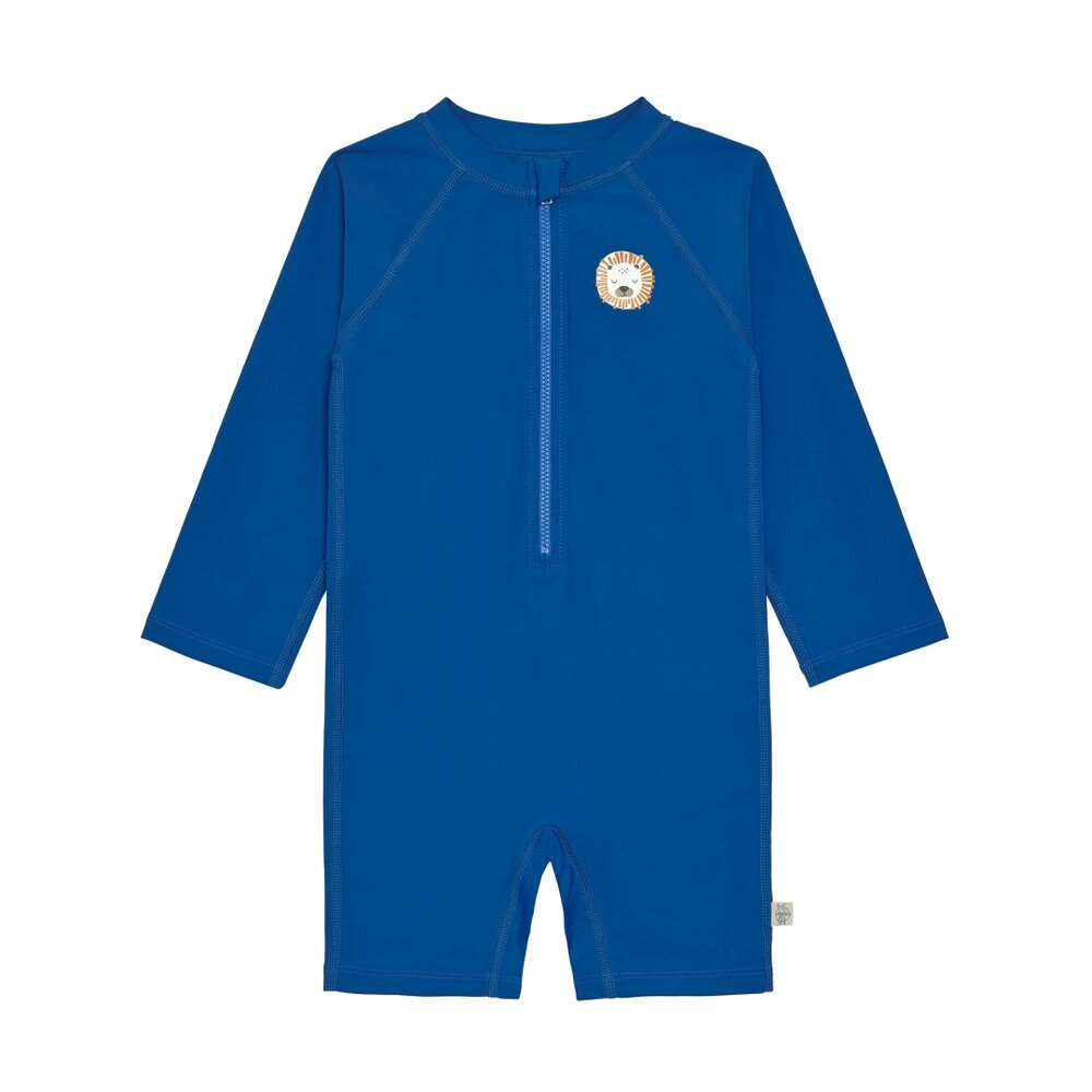 Splash & Fun Sunsuit zwempakje lange mouwen Lion blue 