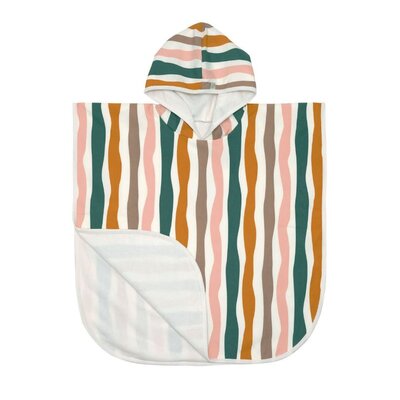 Splash & Fun Beach Poncho Waves Pink/nature