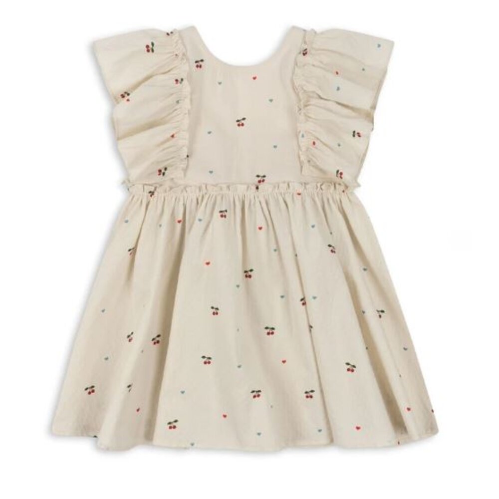 Evia bow jurk gots cherry coeur cherry coeur