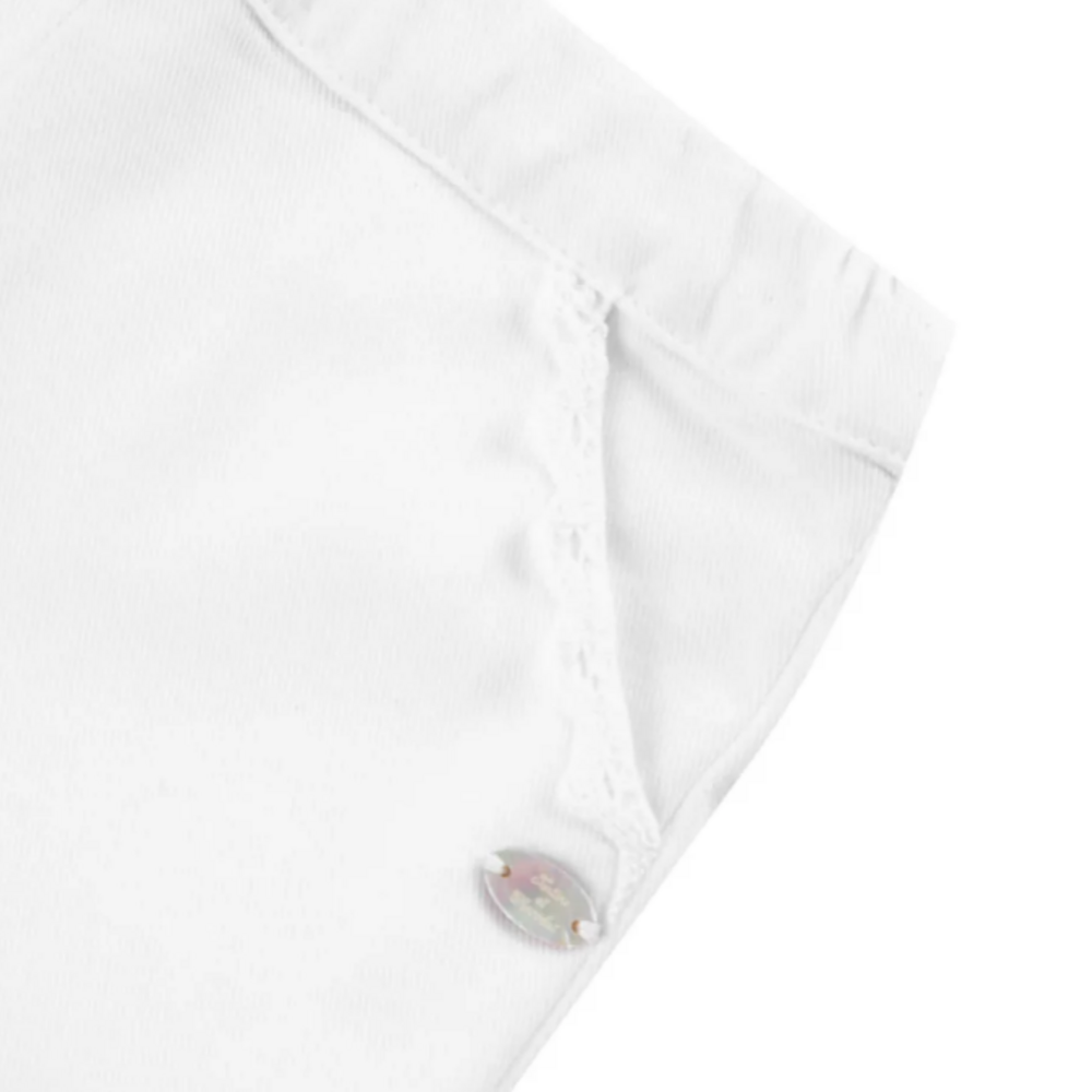 Short bloomer katoen met kantje Blanc