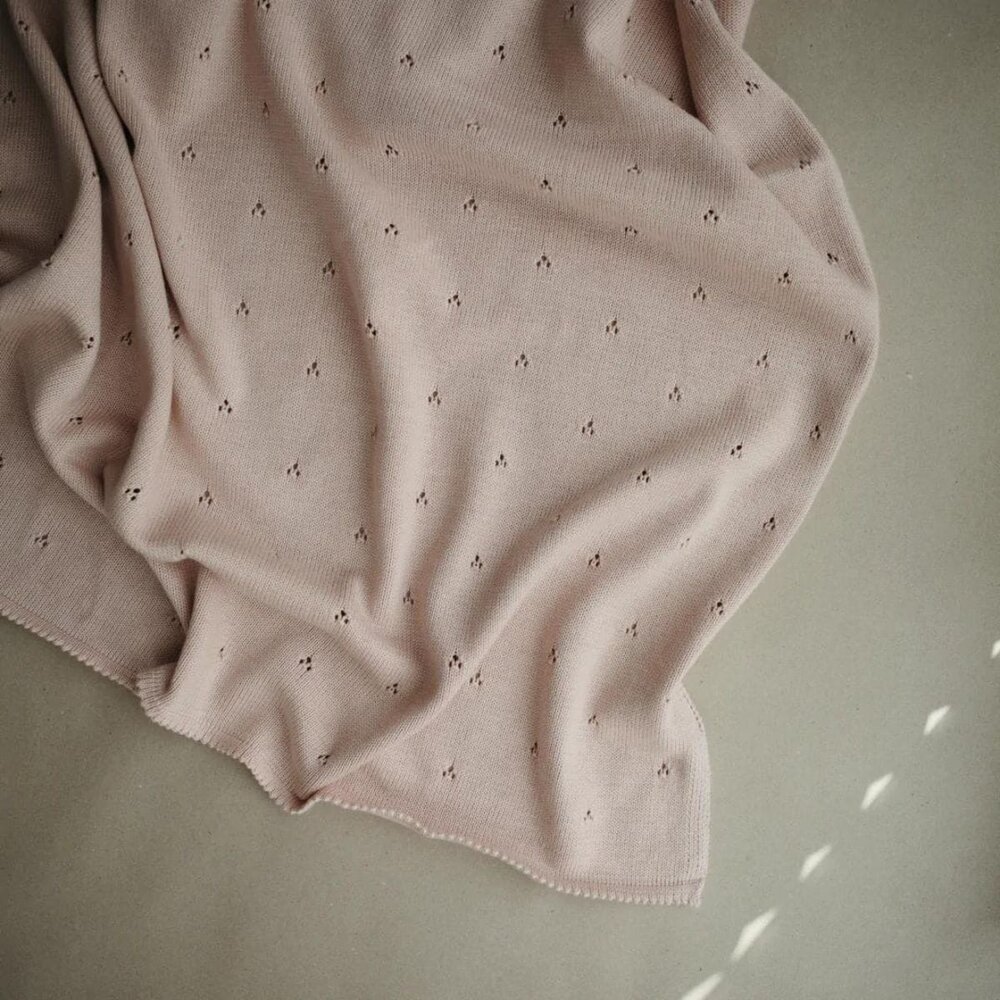 Deken - pointelle Blush