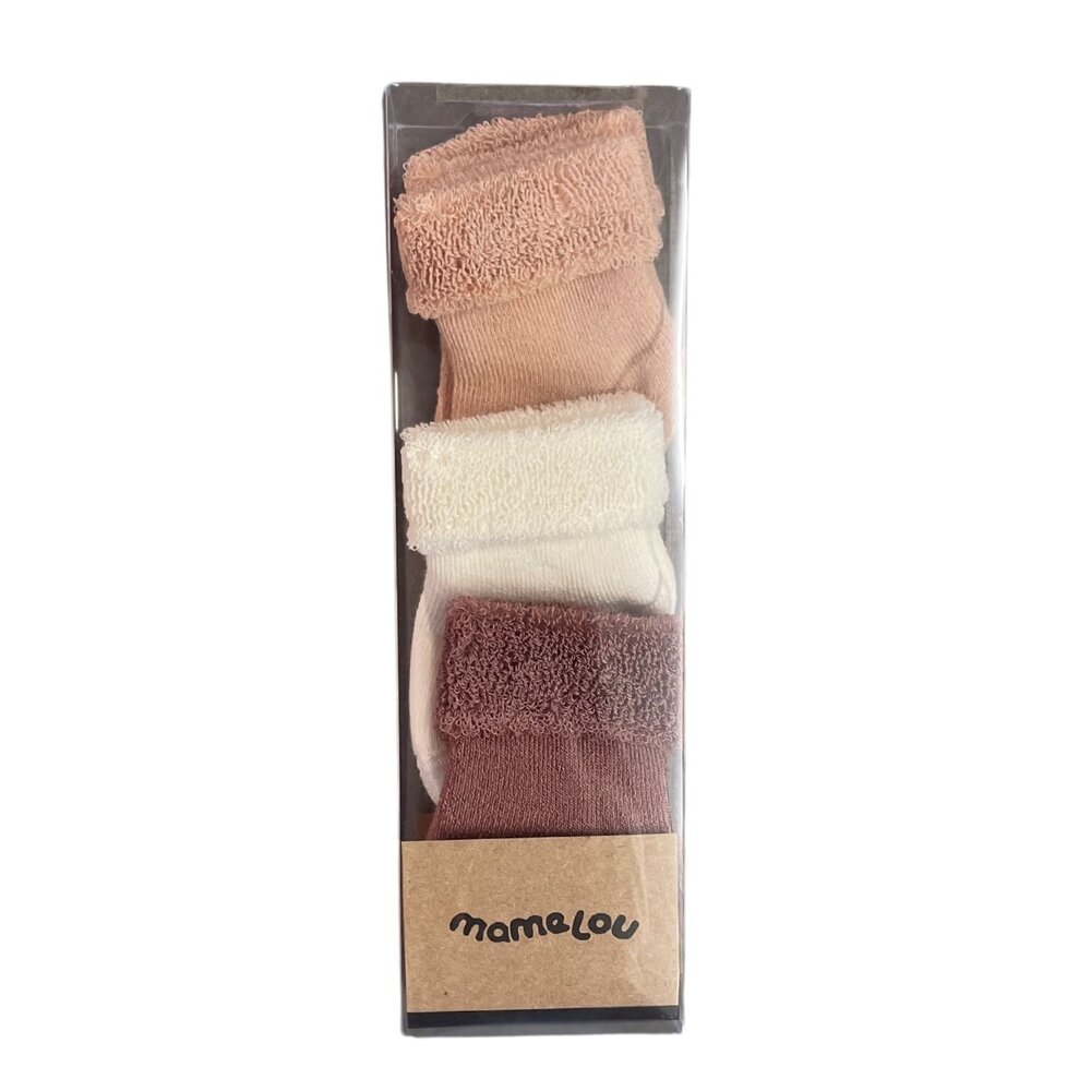 Sokken (3 paar) Blush/ivory/woodchuck