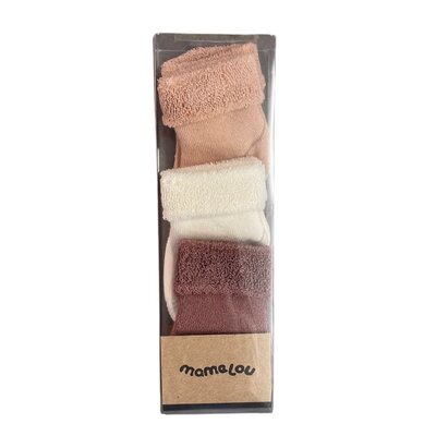 Sokken (3 paar) Blush/ivory/woodchuck