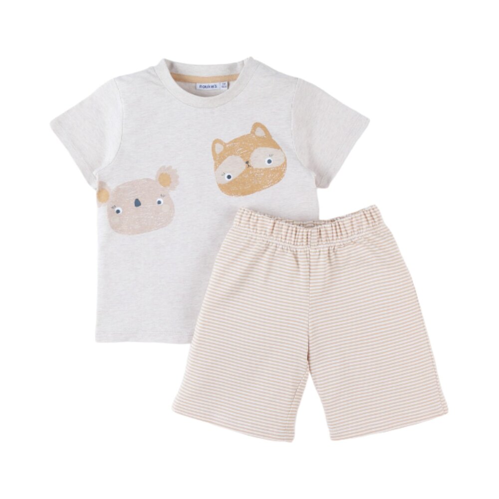 Pyjama 2-delig Graphic Beige