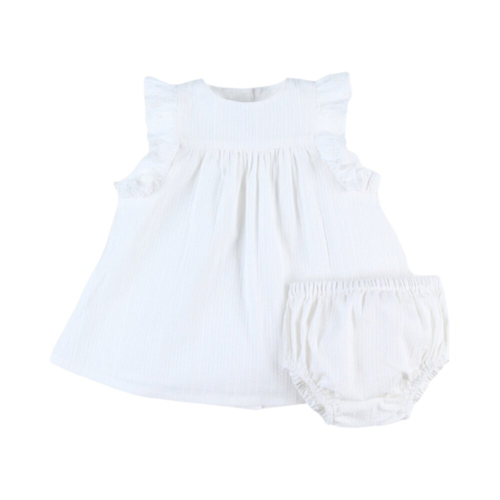 Ceremonie jurk + bloomer Ecru