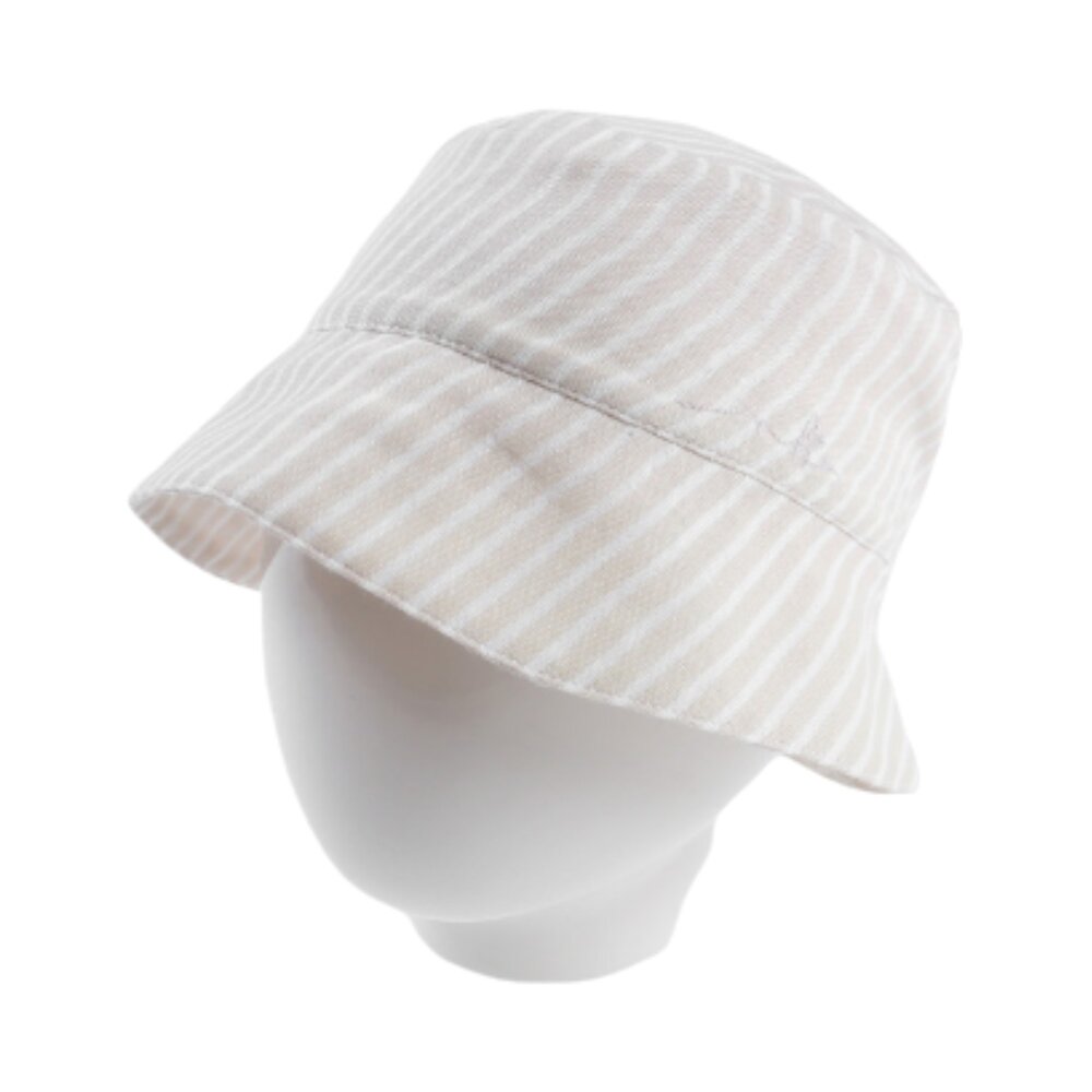 Hoedje gestreept beige