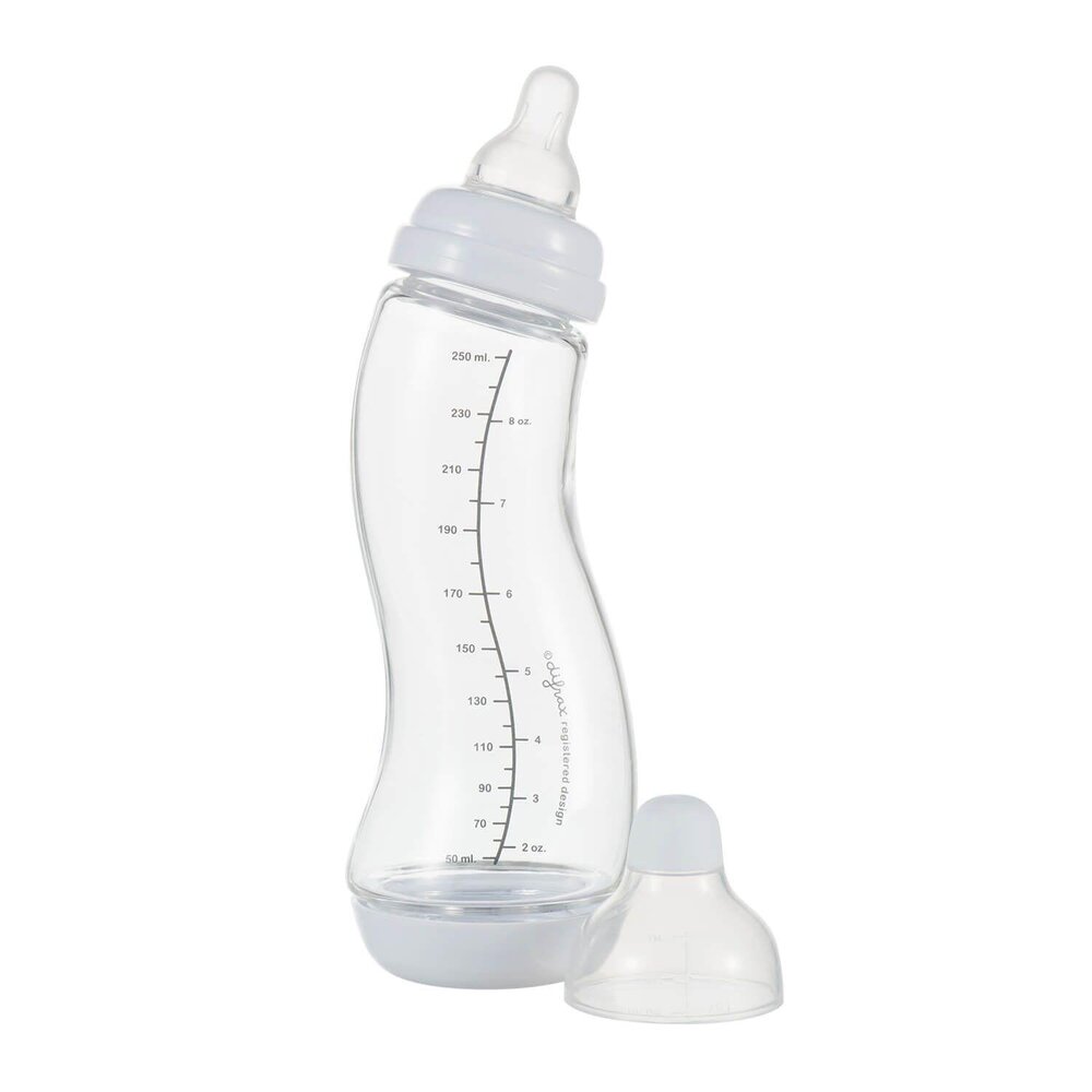 S-fles natural glas 250ml Wit