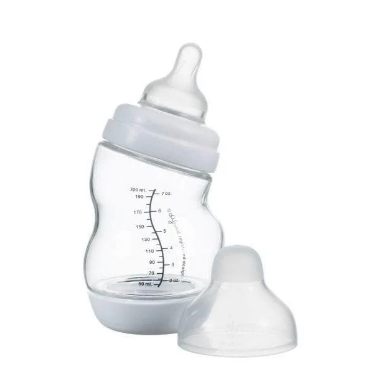 S-fles natural wide glas 200ml Wit