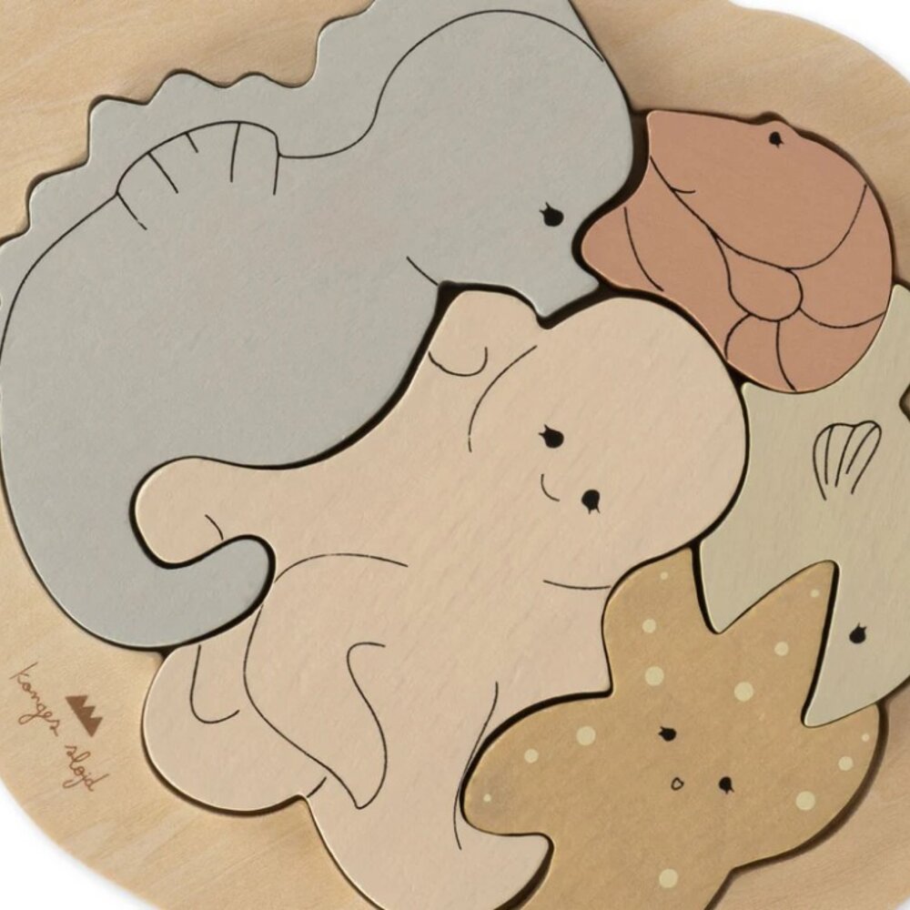 Houten puzzel Sea animals