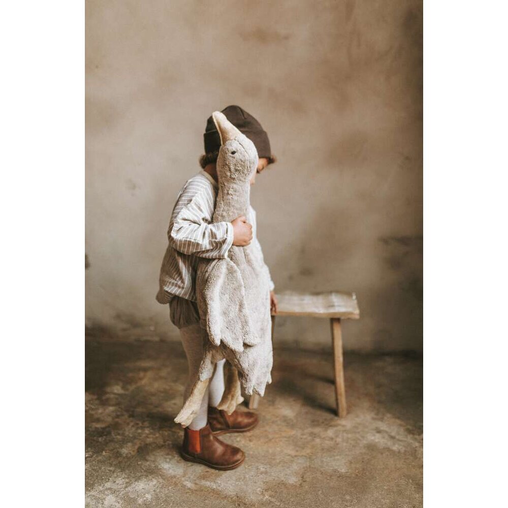 Knuffeldier Goose large - vegan Grey