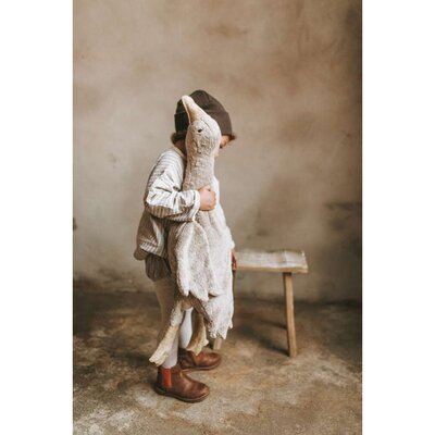 Knuffeldier Goose large - vegan Grey