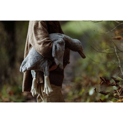 Knuffeldier Goose large - vegan Grey