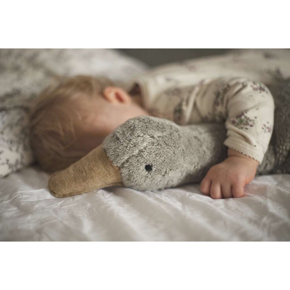 Knuffeldier Goose large - vegan Grey