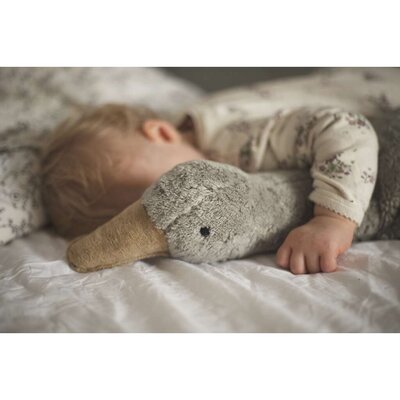 Knuffeldier Goose large - vegan Grey