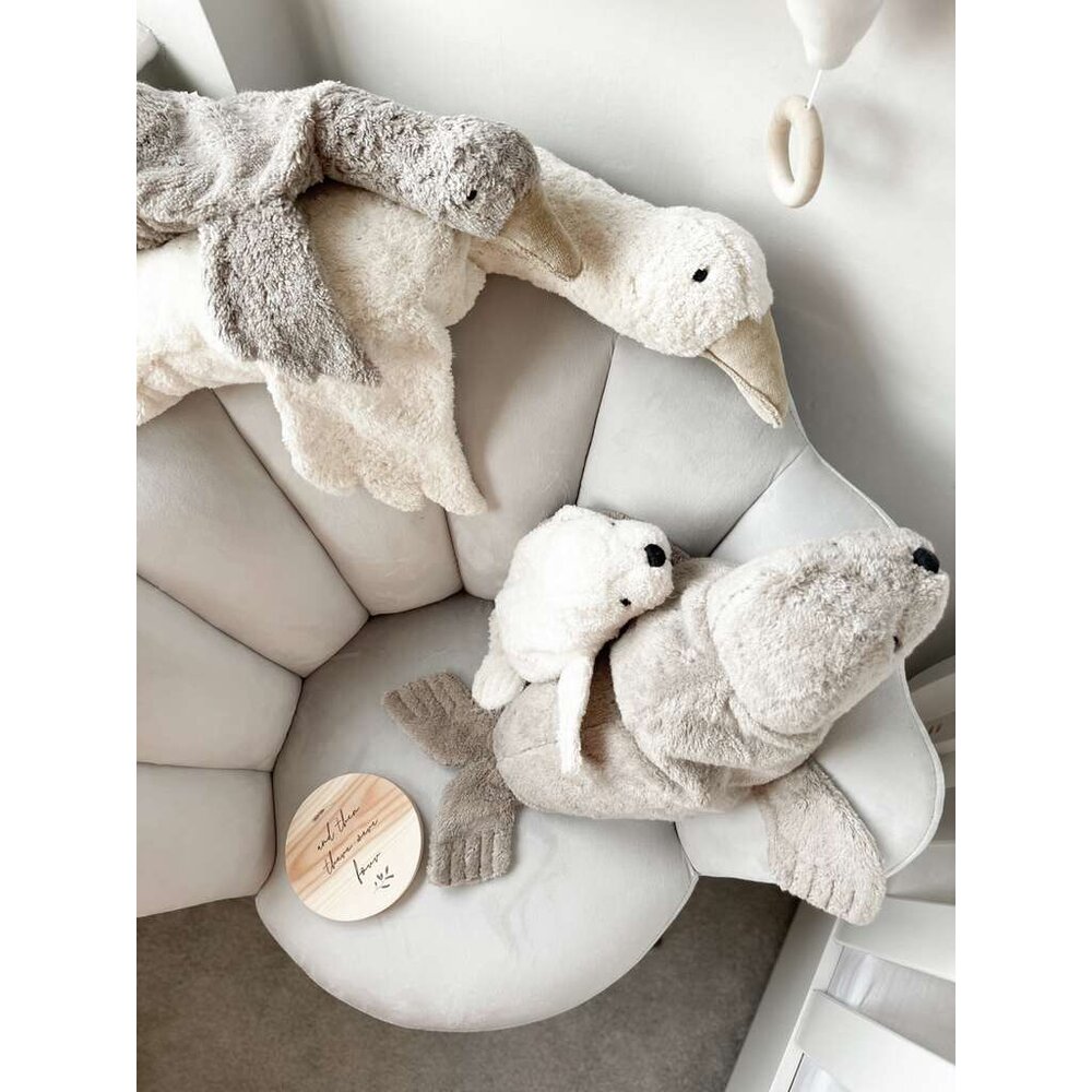 Knuffeldier Goose small Grey