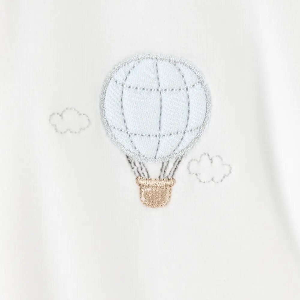 Babypakje luchtballon Wit/blauw