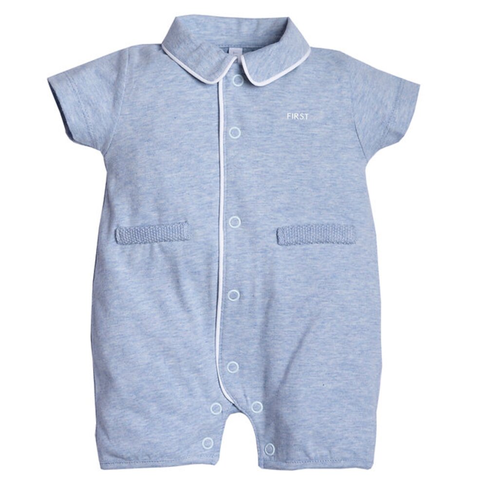 Babypakje short combi teddy Azzuro