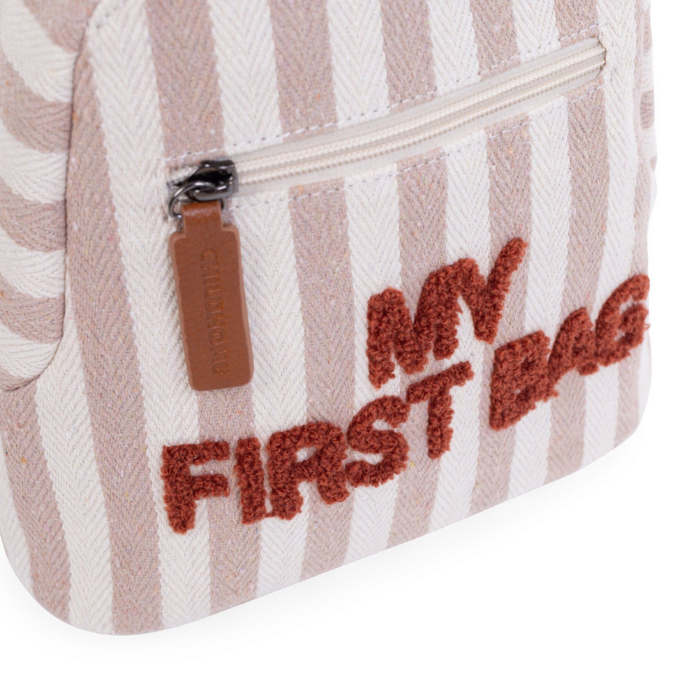 My First Bag Stripes Nude/Terracotta