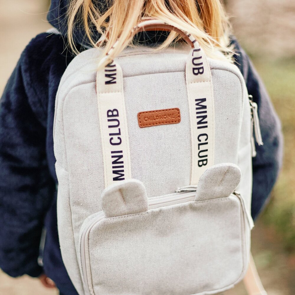 Rugzak kids Mini Club - Signature canvas Off white