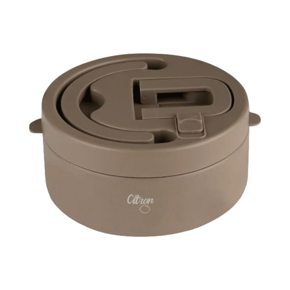 Stainless Steel Food Jar 400ml Brown
