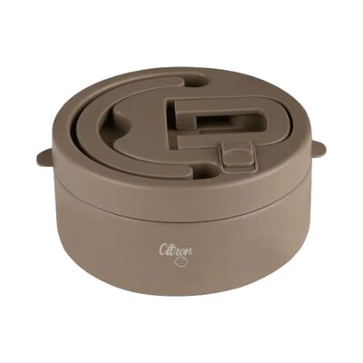 Stainless Steel Food Jar 400ml Brown