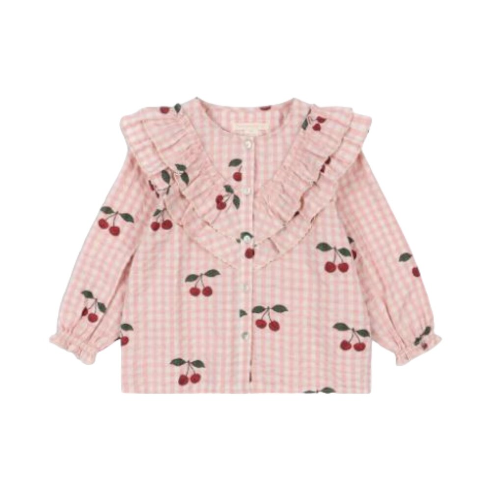 Kim frill blouse gots Cherry check