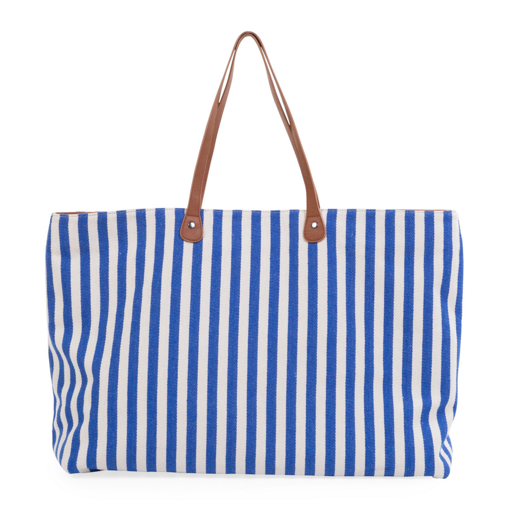 Family Bag Stripes Electrisch blauw/lichtblauw