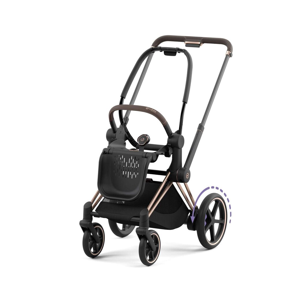 Epriam onderstel kinderwagen + frame zitting Rosegold