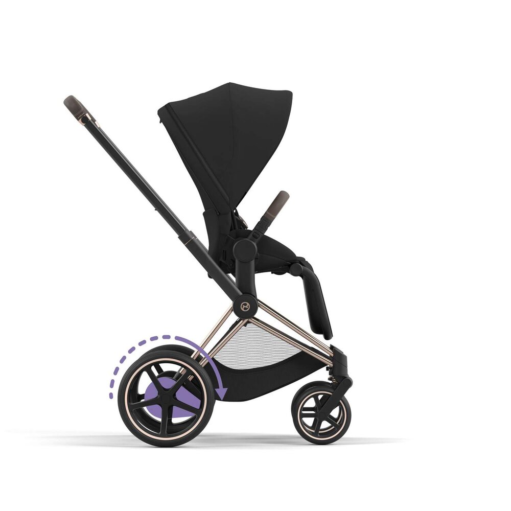 Epriam onderstel kinderwagen + frame zitting Rosegold