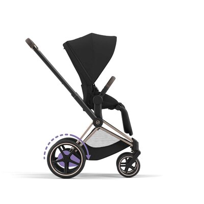 Epriam onderstel kinderwagen + frame zitting Rosegold