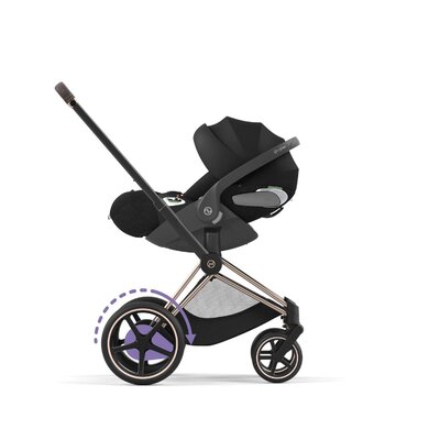 Epriam onderstel kinderwagen + frame zitting Rosegold