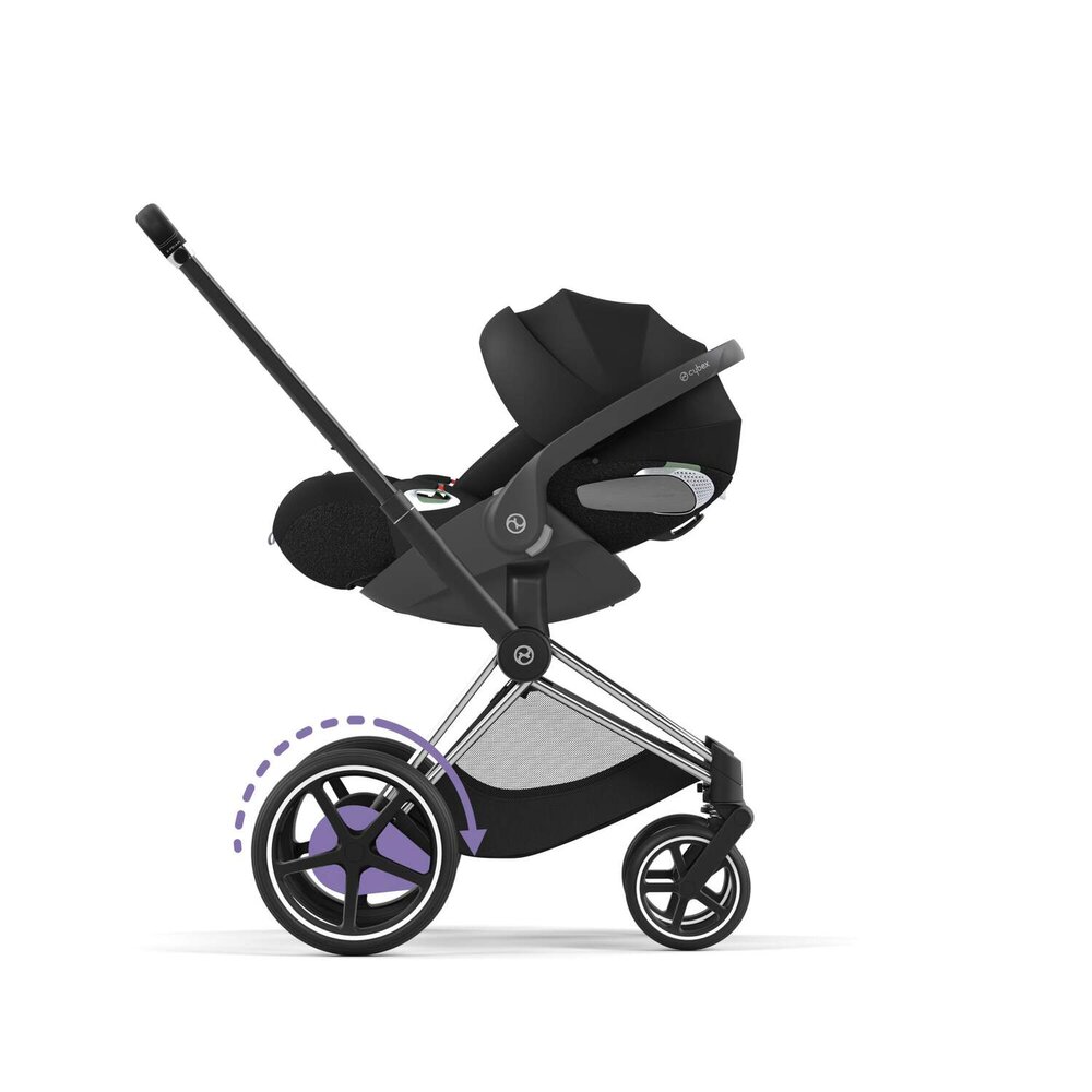 Epriam onderstel kinderwagen + frame zitting Chrome black