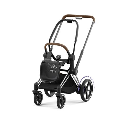 Epriam onderstel kinderwagen + frame zitting Chrome brown