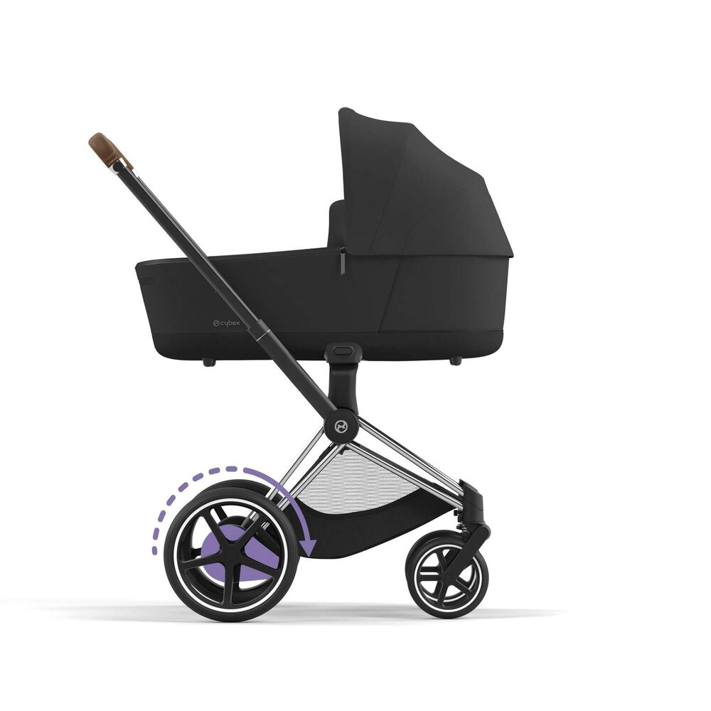Epriam onderstel kinderwagen + frame zitting Chrome brown