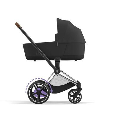 Epriam onderstel kinderwagen + frame zitting Chrome brown