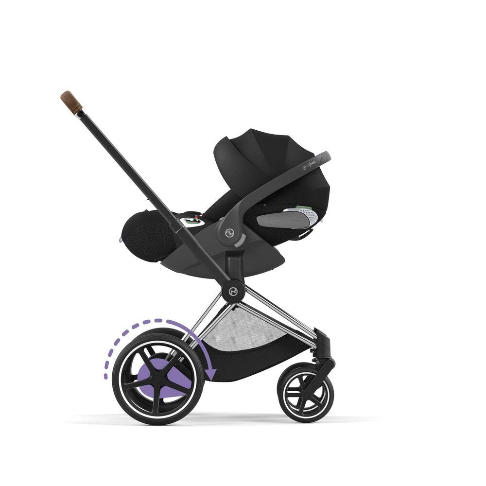 Epriam onderstel kinderwagen + frame zitting Chrome brown