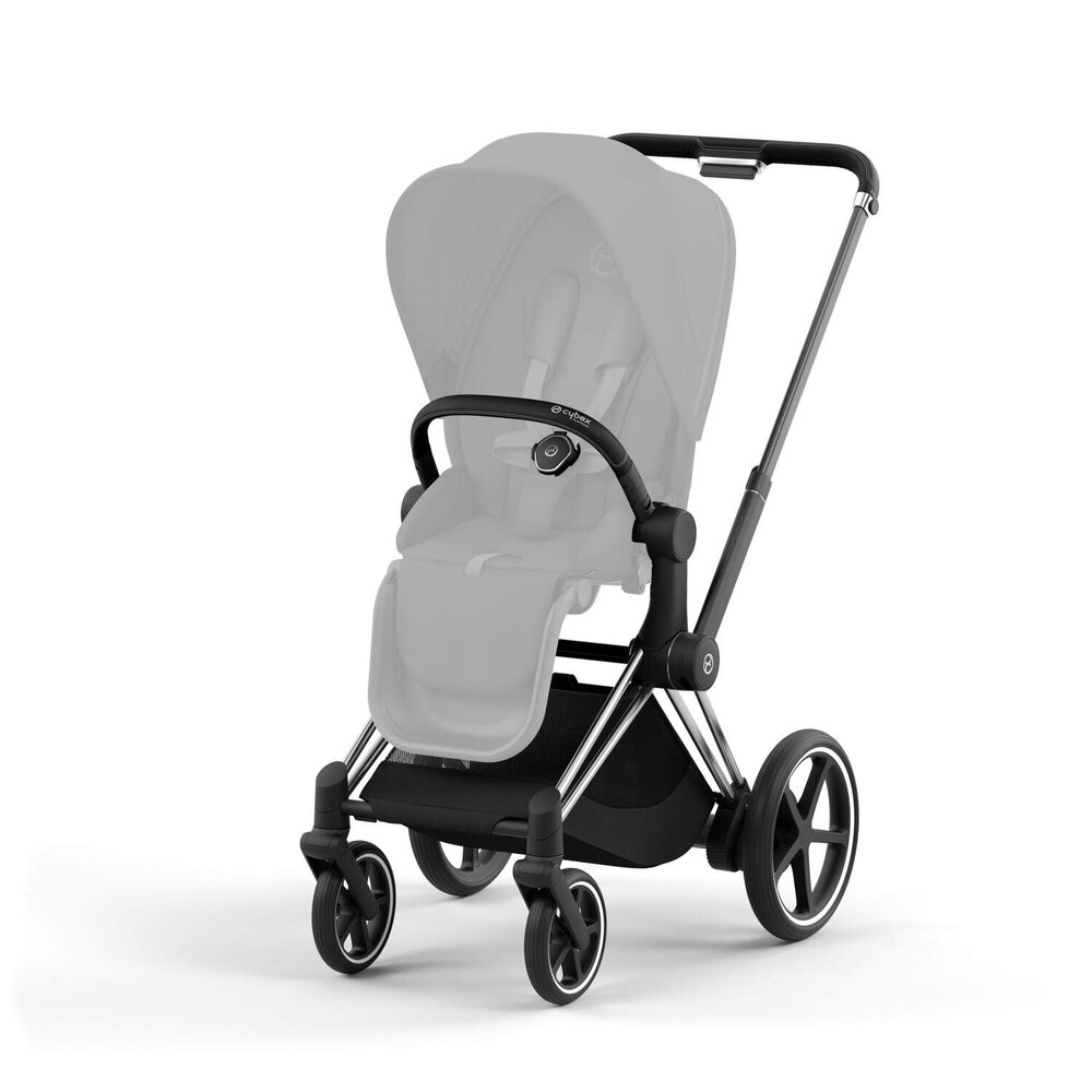 Epriam onderstel kinderwagen + frame zitting Chrome black