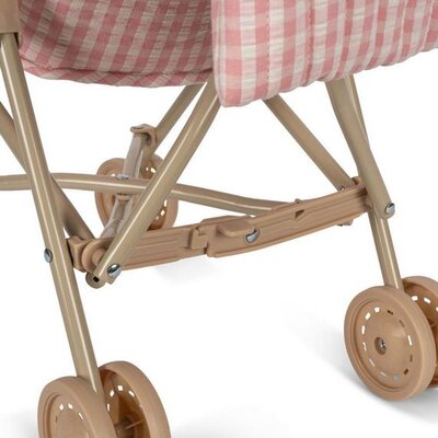 Poppenwagen Powder pink check
