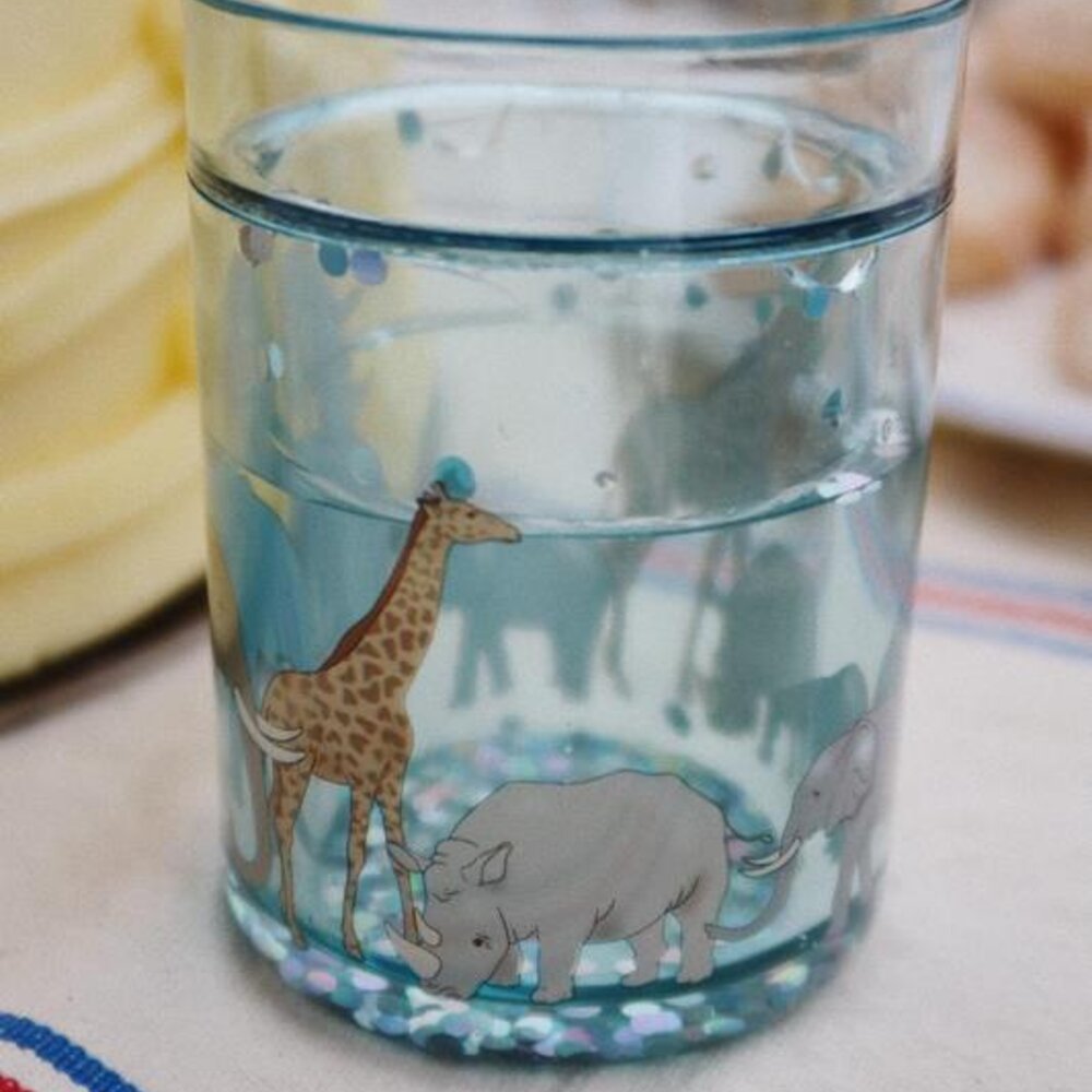 2 pack glitter bekers Safari