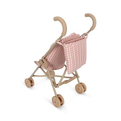 Poppenwagen Powder pink check