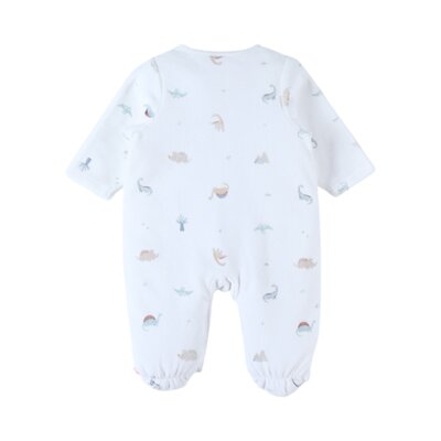 Pyjama Smart Dino velours Wit