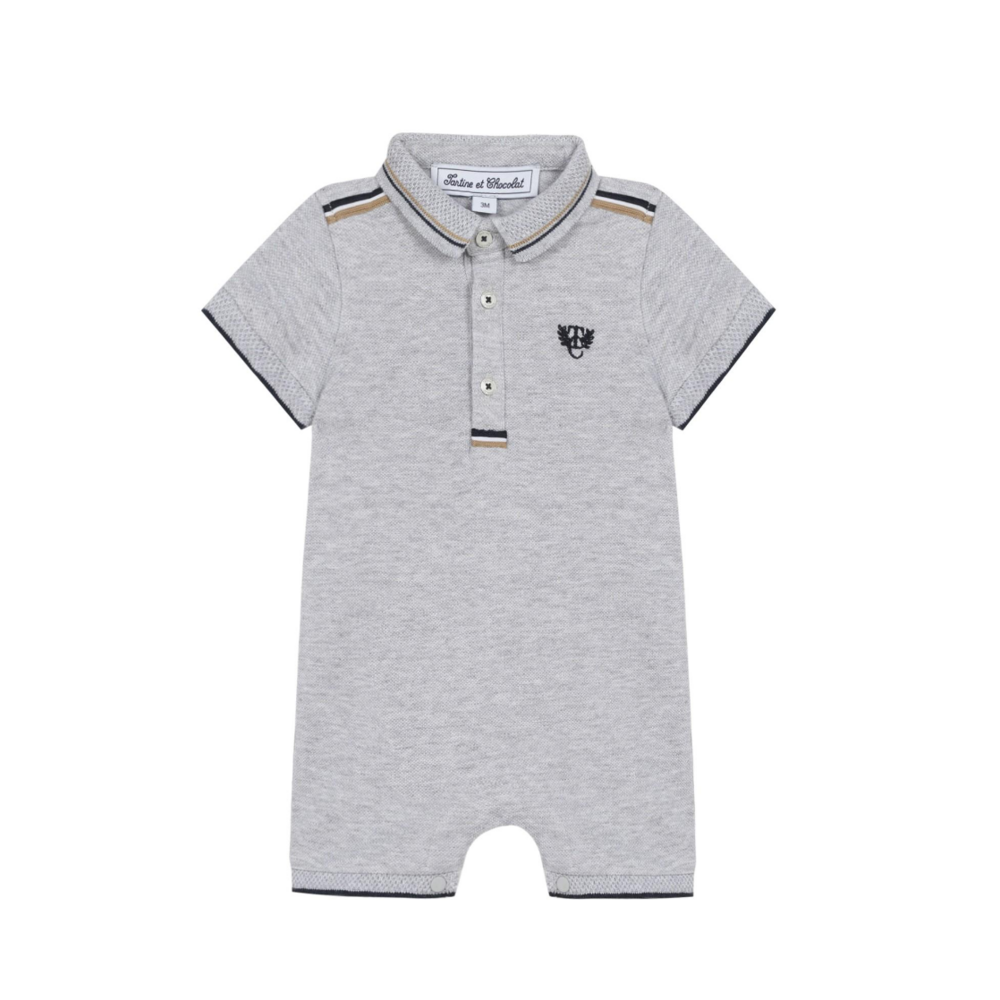 Babypakje polo model grijs Grijs
