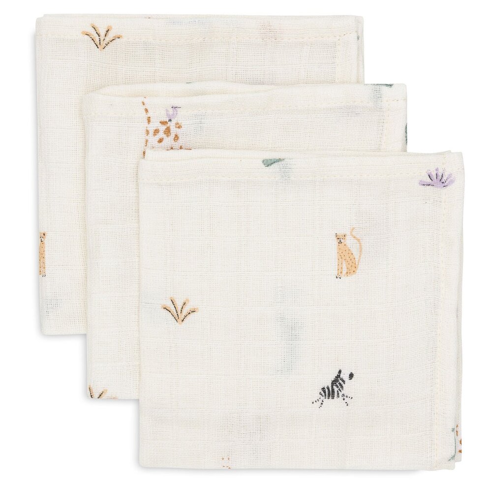 Hydrofiel Monddoekje 31x31cm (3pack) Jungle Jambo