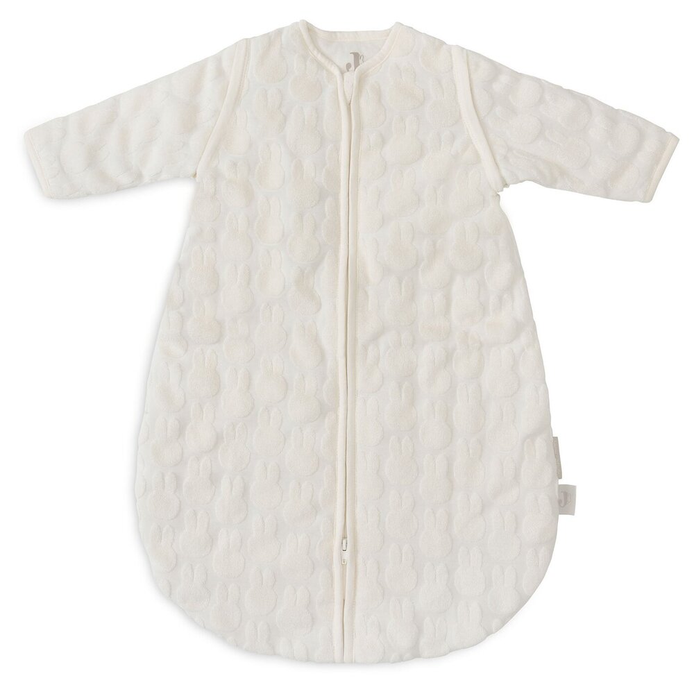 Slaapzak met afritsbare mouw rond 60cm Miffy jacquard Ivory