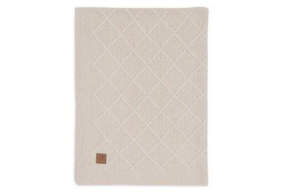 Deken Ledikant 100x150cm Check Knit Oatmeal