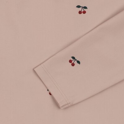 Badpak lange mouwen en ruches - Manuca Cherry blush